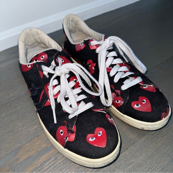 Black and red Converse Comme des Garçons x Pro Low PLAY. - Picture 1 of 4